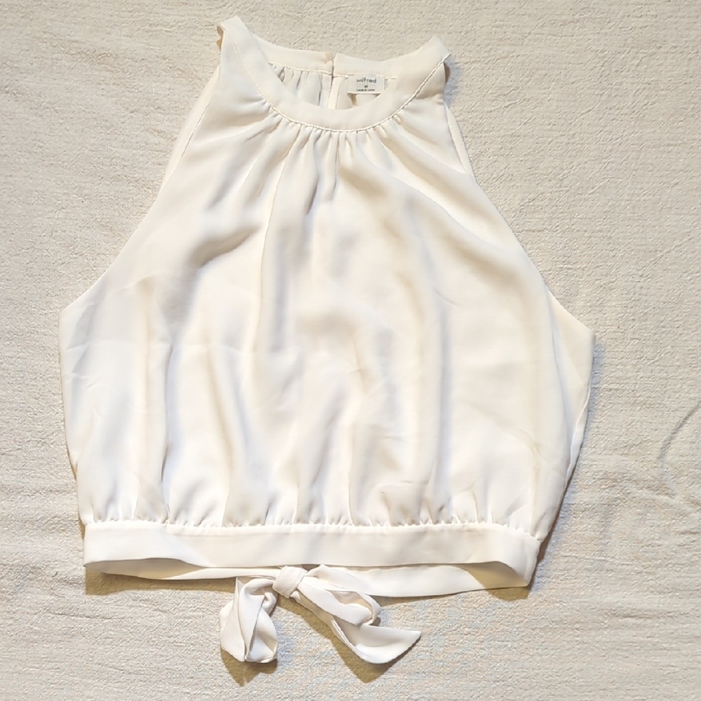 Cropped Sleeveless Blouse with Open Back